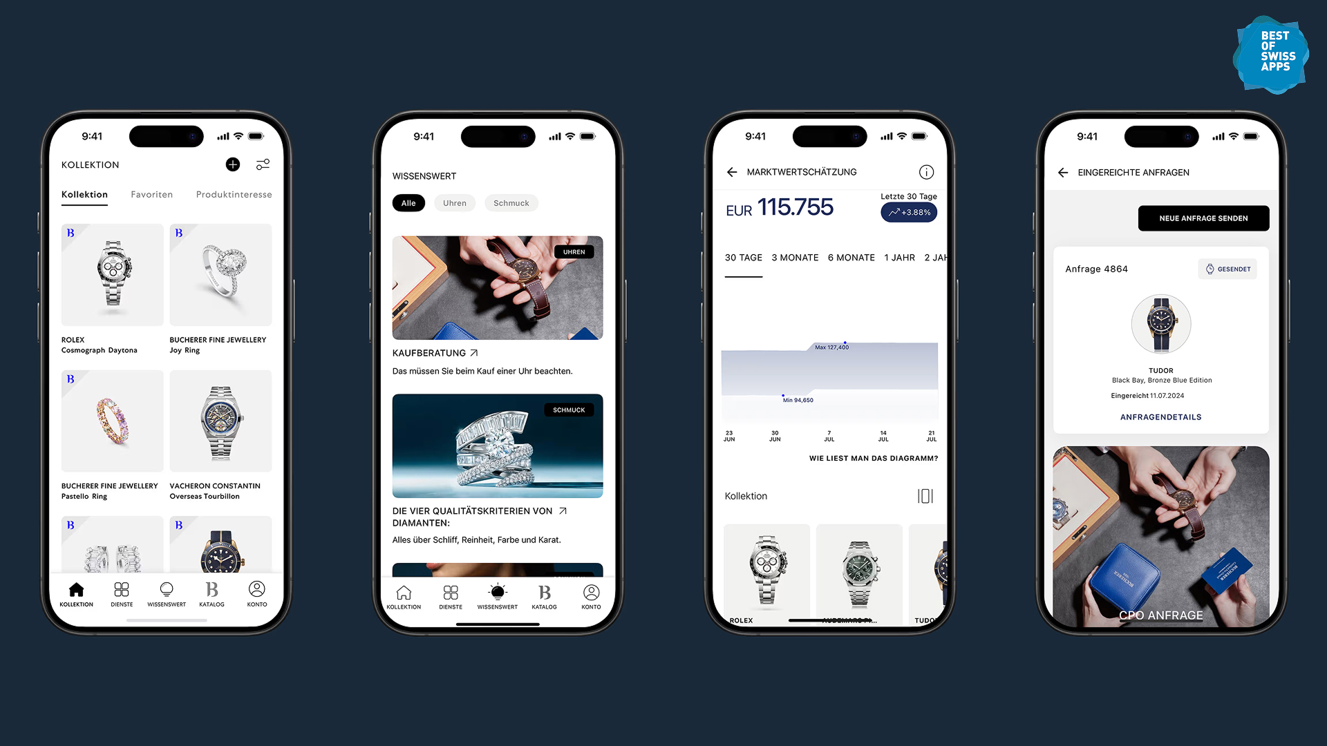 Bucherer Watch Wallet Mobile App